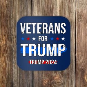 Veterans For Trump 2024 Coaster