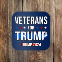 Veterans For Trump 2024 Coaster