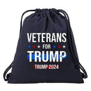 Veterans For Trump 2024 Drawstring Bag