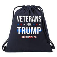 Veterans For Trump 2024 Drawstring Bag