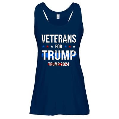 Veterans For Trump 2024 Ladies Essential Flowy Tank