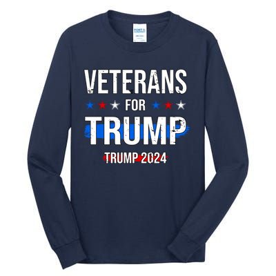 Veterans For Trump 2024 Tall Long Sleeve T-Shirt