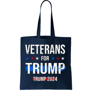 Veterans For Trump 2024 Tote Bag