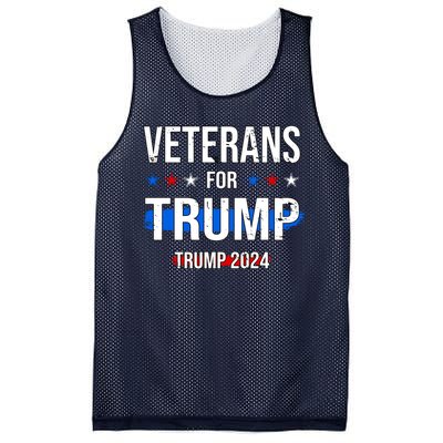 Veterans For Trump 2024 Mesh Reversible Basketball Jersey Tank