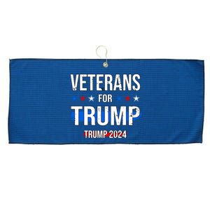 Veterans For Trump 2024 Large Microfiber Waffle Golf Towel