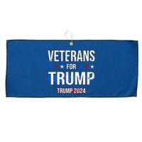 Veterans For Trump 2024 Large Microfiber Waffle Golf Towel