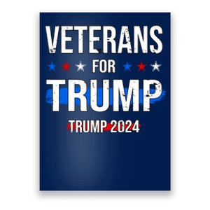 Veterans For Trump 2024 Poster