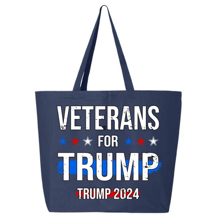 Veterans For Trump 2024 25L Jumbo Tote