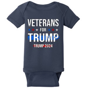 Veterans For Trump 2024 Baby Bodysuit