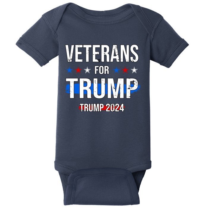 Veterans For Trump 2024 Baby Bodysuit