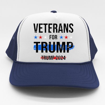 Veterans For Trump 2024 Trucker Hat