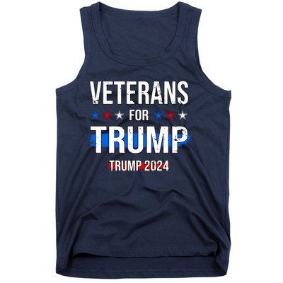 Veterans For Trump 2024 Tank Top