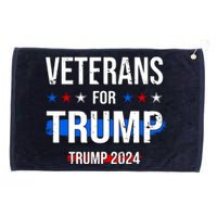 Veterans For Trump 2024 Grommeted Golf Towel