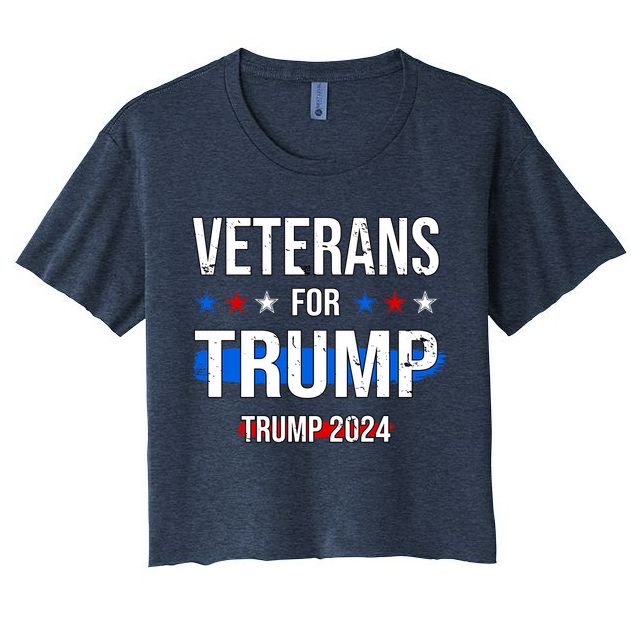 Veterans For Trump 2024 Women's Crop Top Tee