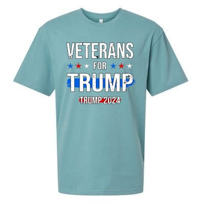 Veterans For Trump 2024 Sueded Cloud Jersey T-Shirt