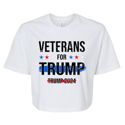 Veterans For Trump 2024 Bella+Canvas Jersey Crop Tee