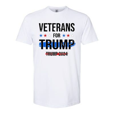 Veterans For Trump 2024 Softstyle CVC T-Shirt