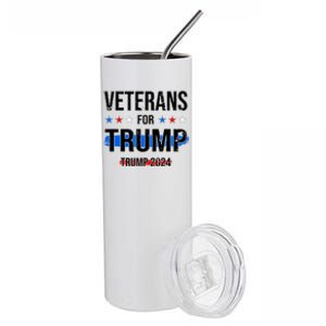 Veterans For Trump 2024 Stainless Steel Tumbler