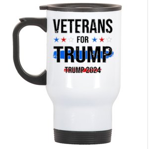 Veterans For Trump 2024 Stainless Steel Travel Mug