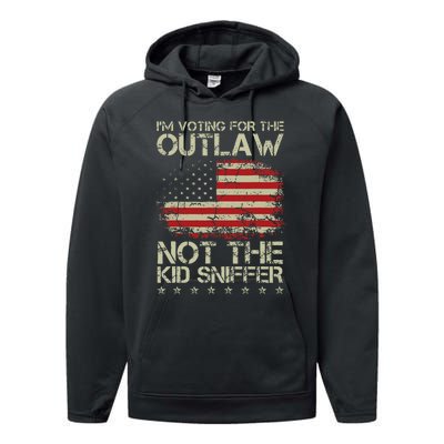 Voting For The Outlaw Political Humor Performance Fleece Hoodie