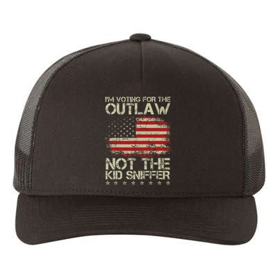 Voting For The Outlaw Political Humor Yupoong Adult 5-Panel Trucker Hat