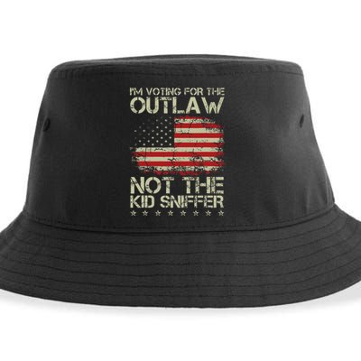 Voting For The Outlaw Political Humor Sustainable Bucket Hat