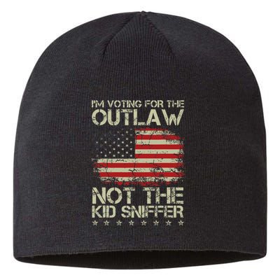 Voting For The Outlaw Political Humor Sustainable Beanie