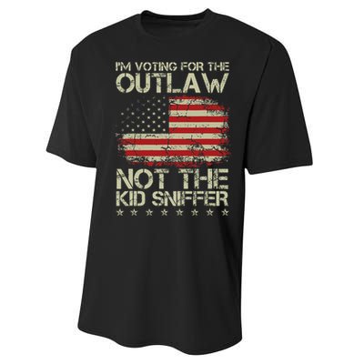 Voting For The Outlaw Political Humor Performance Sprint T-Shirt