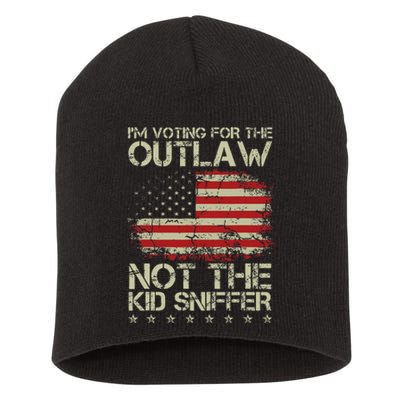 Voting For The Outlaw Political Humor Short Acrylic Beanie