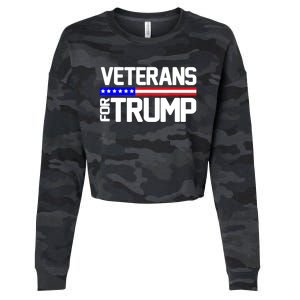 Veterans For Trump Cropped Pullover Crew