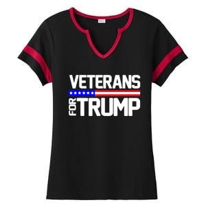 Veterans For Trump Ladies Halftime Notch Neck Tee