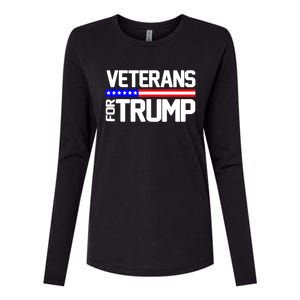 Veterans For Trump Womens Cotton Relaxed Long Sleeve T-Shirt