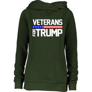 Veterans For Trump Womens Funnel Neck Pullover Hood