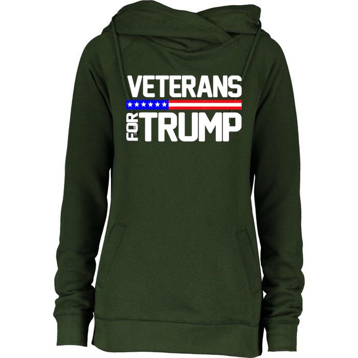 Veterans For Trump Womens Funnel Neck Pullover Hood