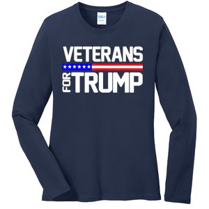 Veterans For Trump Ladies Long Sleeve Shirt