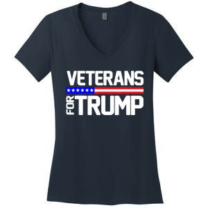 Veterans For Trump Women's V-Neck T-Shirt