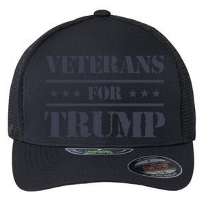 Veterans For Trump 2024 Flexfit Unipanel Trucker Cap