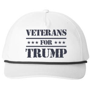 Veterans For Trump 2024 Snapback Five-Panel Rope Hat