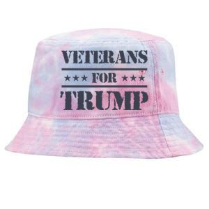 Veterans For Trump 2024 Tie-Dyed Bucket Hat