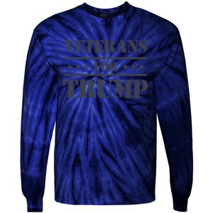 Veterans For Trump 2024 Tie-Dye Long Sleeve Shirt