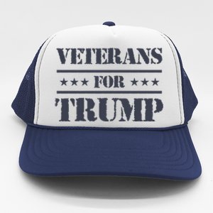 Veterans For Trump 2024 Trucker Hat