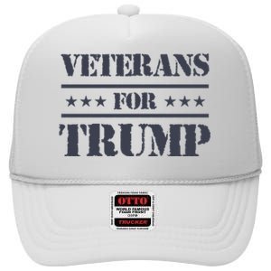 Veterans For Trump 2024 High Crown Mesh Back Trucker Hat