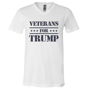 Veterans For Trump 2024 V-Neck T-Shirt