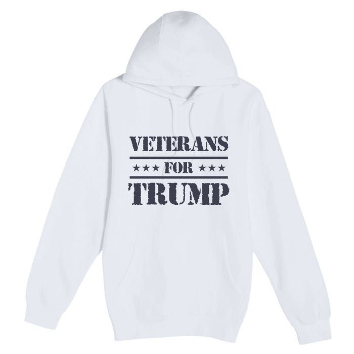 Veterans For Trump 2024 Premium Pullover Hoodie