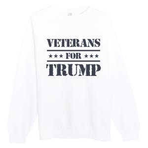 Veterans For Trump 2024 Premium Crewneck Sweatshirt