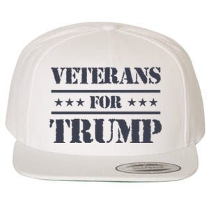 Veterans For Trump 2024 Wool Snapback Cap