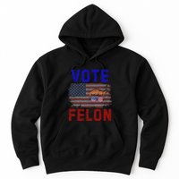 Vote Felon Trump 2024 45 And 47 Funny Vote For The Felon Design Hoodie