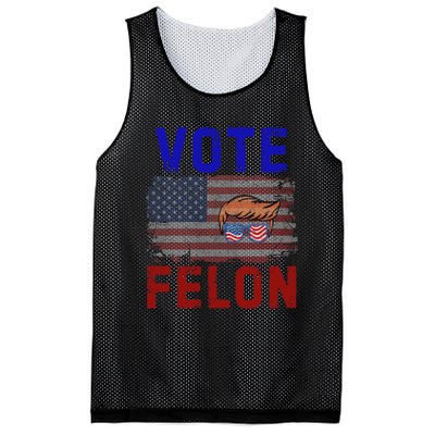 Vote Felon Trump 2024 45 And 47 Funny Vote For The Felon Design Mesh Reversible Basketball Jersey Tank