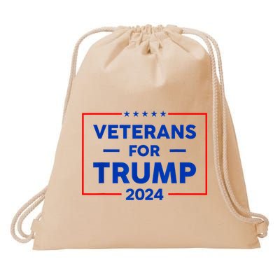 Veterans For Trump 2024 Drawstring Bag
