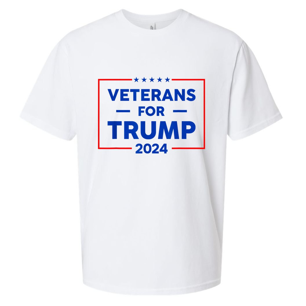 Veterans For Trump 2024 Sueded Cloud Jersey T-Shirt